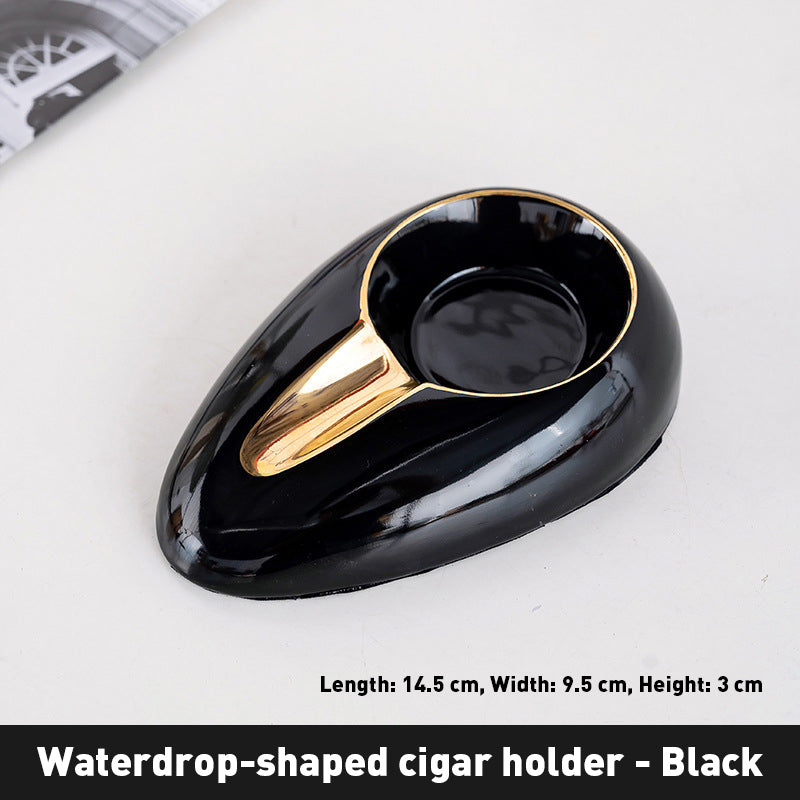 Portable Single-Slot Cigar Ashtray
